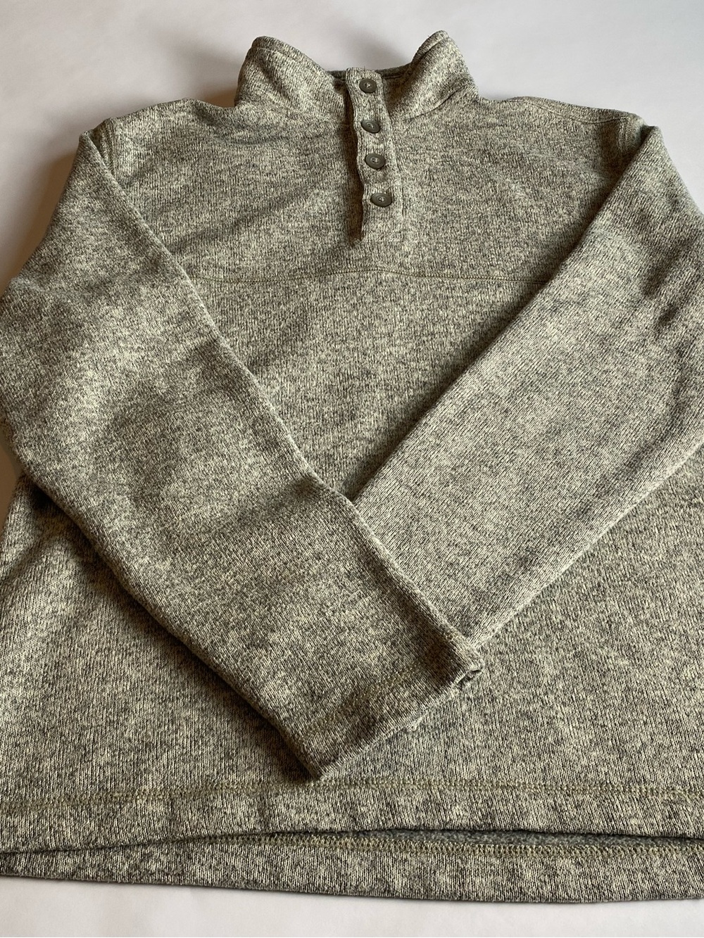 Van Heusen Men's Heather Gray Zip-Panel Knit Pullover